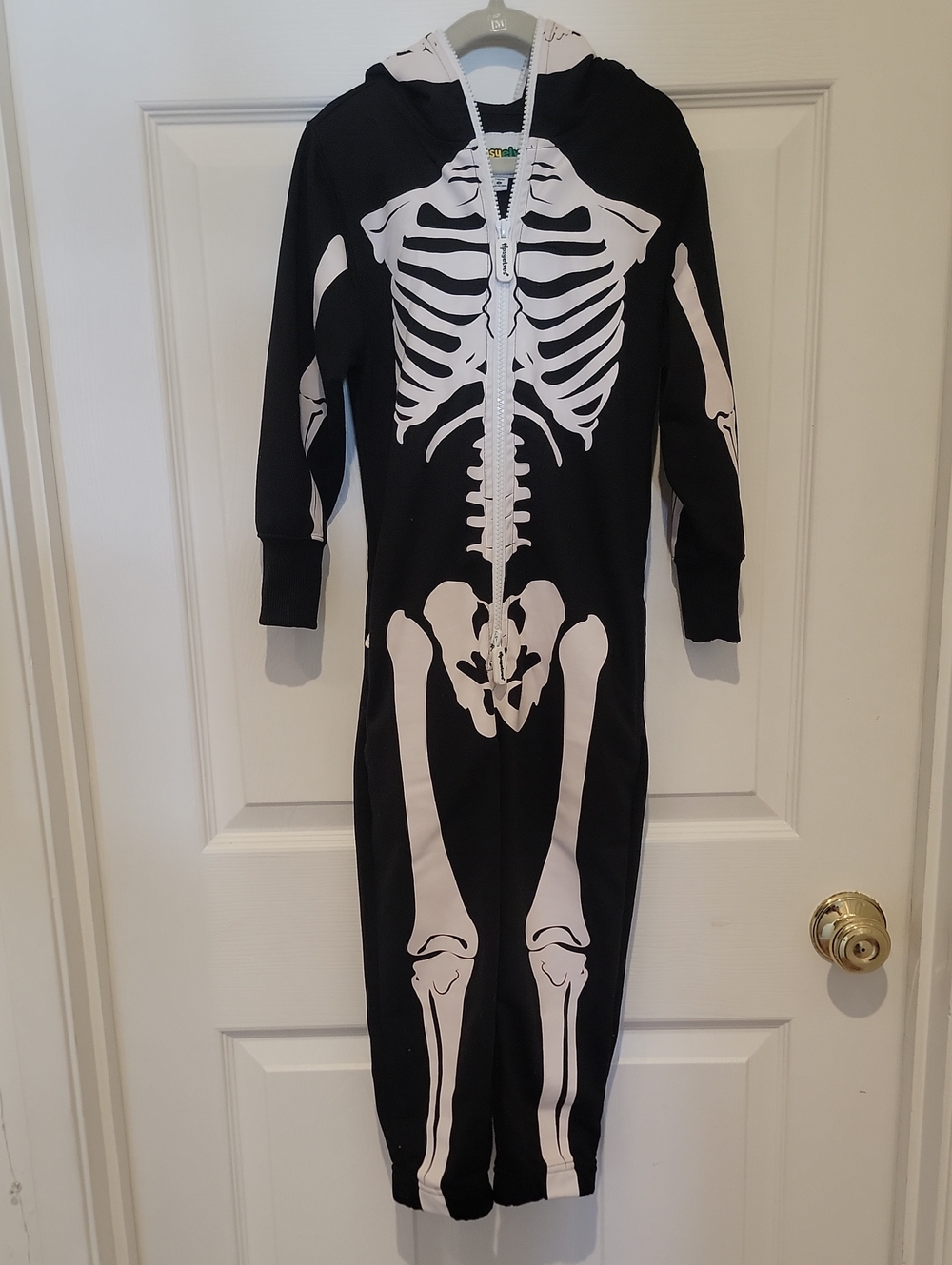 Tipsy Elves Black and White Skull Zip-Up Hoodie